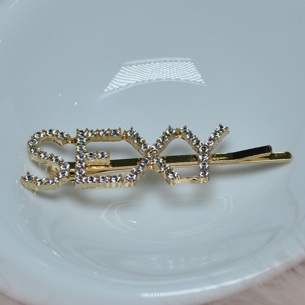 Text Hair Pin - Picture 3 of 3